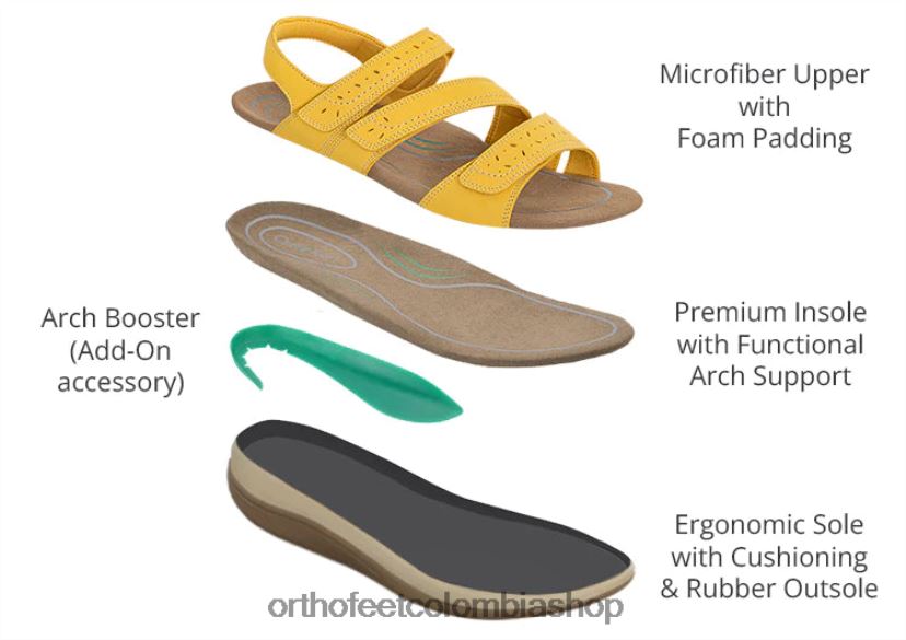 amarillo Orthofeet R4806613 mujer correa bidireccional naxos sandalias - Image 5