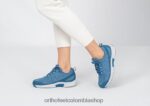 azul Orthofeet R4806646 mujer punto coralino elástico zapatillas - Image 2