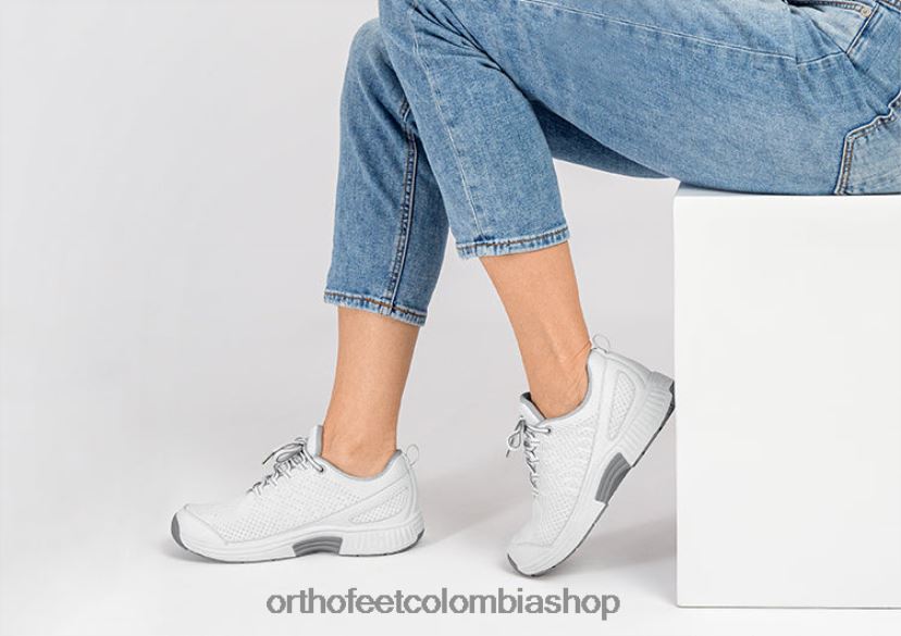 blanco Orthofeet R4806653 mujer punto coralino elástico zapatillas - Image 2