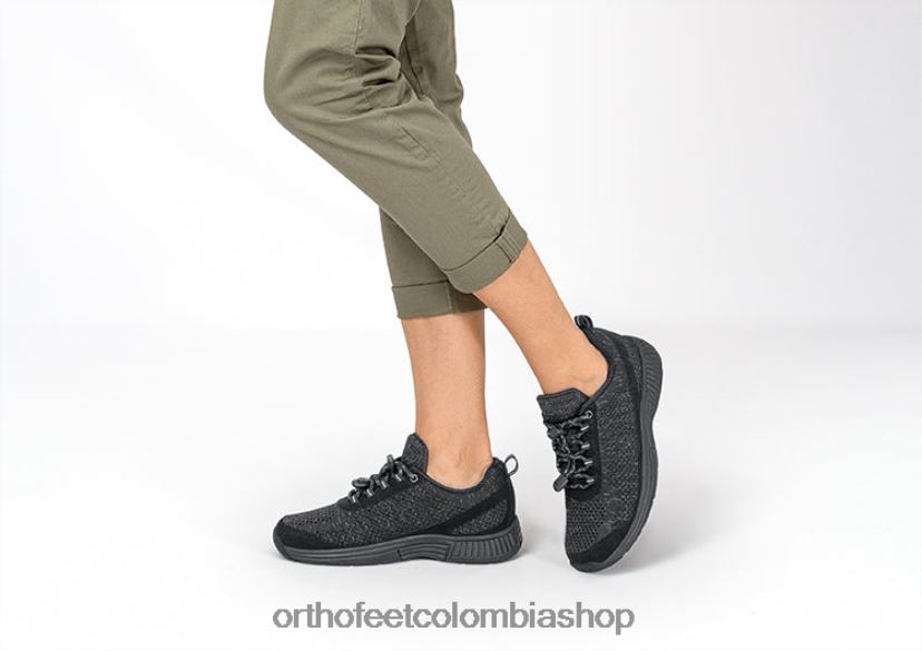 encaje coral sin anudar negro Orthofeet R4806650 mujer encaje coral sin anudar zapatillas - Image 2
