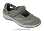 gris oliva Orthofeet R48066108 mujer correa de talón sanibel zapatos casuales