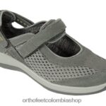 gris oliva Orthofeet R48066108 mujer correa de talón sanibel zapatos casuales
