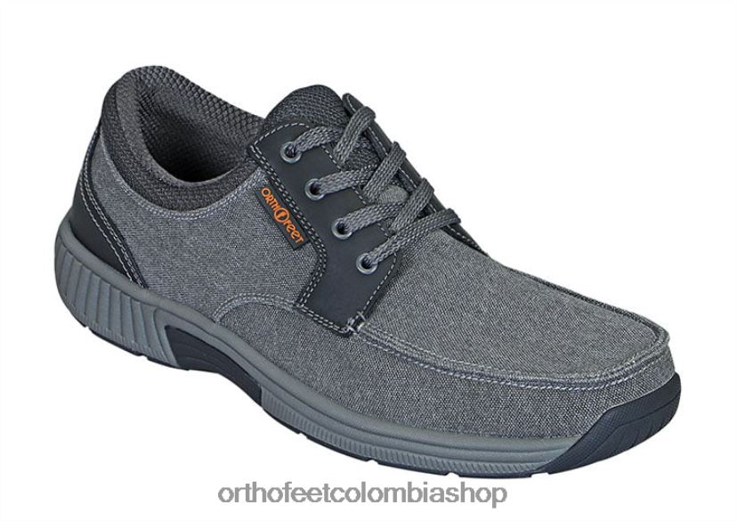 gris Orthofeet R48066169 hombres lona de porto zapatos casuales - Image 1