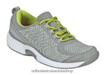 gris Orthofeet R4806652 mujer punto coralino elástico zapatillas