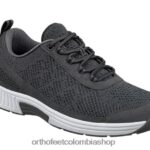 gris oscuro Orthofeet R48066130 hombres punto elástico de lava zapatillas