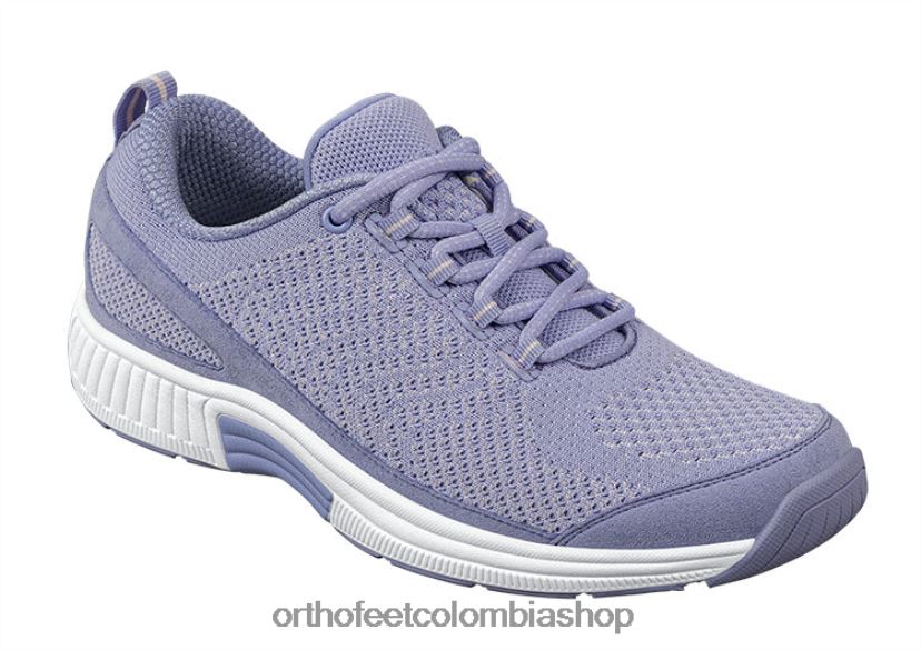 lavanda Orthofeet R4806645 mujer punto coralino elástico zapatillas - Image 1