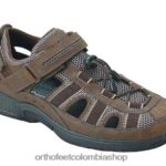 marrón Orthofeet R48066125 hombres correa de talón de agua clara sandalias