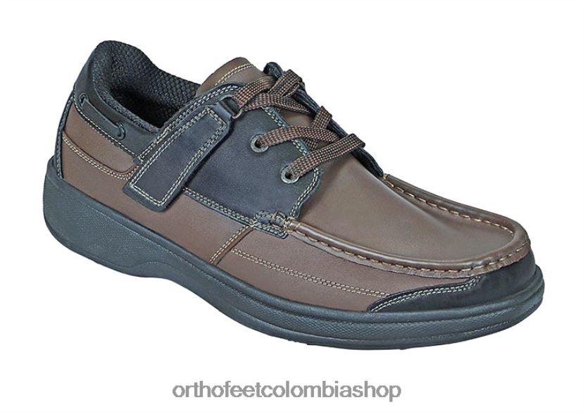 marron_orthofeet_r48066167_hombres_baton_rouge_sin_corbata_zapatos_casuales.jpg marrón Orthofeet R48066167 hombres baton rouge sin corbata zapatos casuales - Image 1