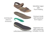 marrón Orthofeet R4806619 mujer correa bidireccional malibu sandalias - Image 6