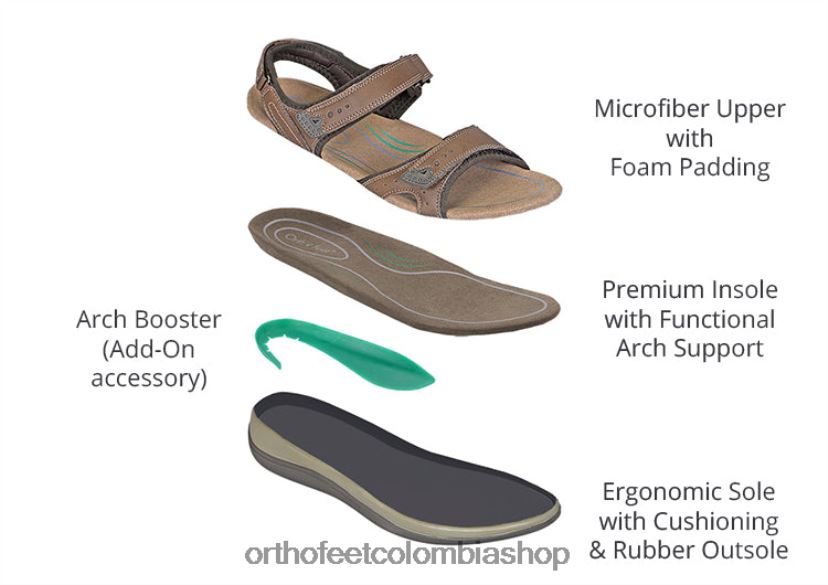 marrón Orthofeet R4806619 mujer correa bidireccional malibu sandalias - Image 6