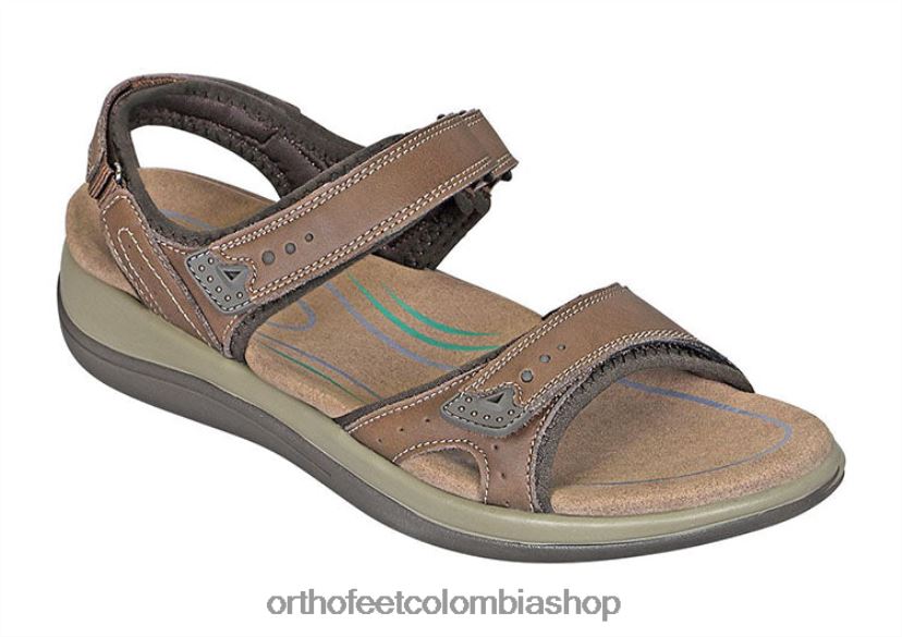 marrón Orthofeet R4806619 mujer correa bidireccional malibu sandalias - Image 1