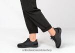 negro Orthofeet R48066101 mujer punto elástico palma zapatos casuales - Image 2