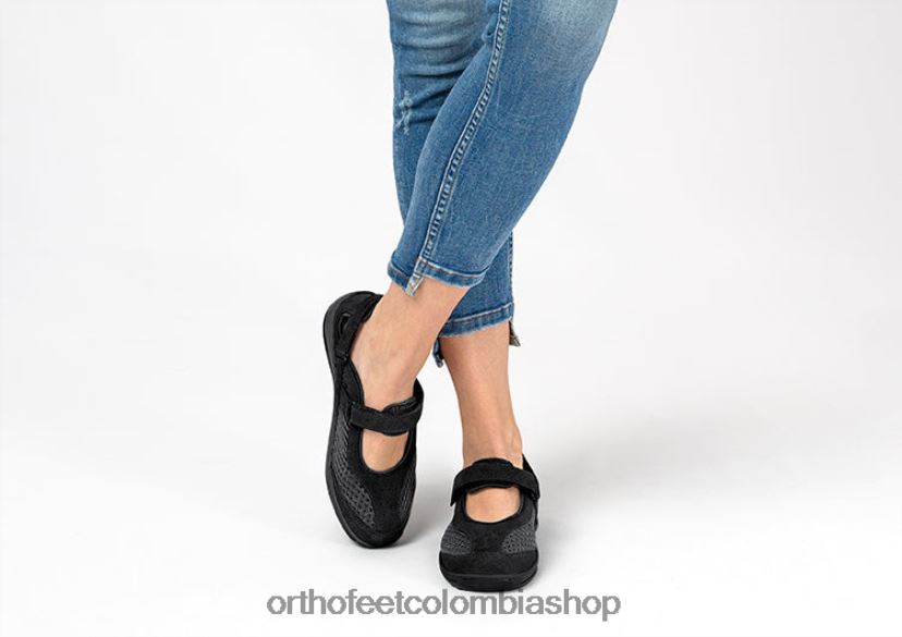 negro Orthofeet R48066107 mujer correa de talón sanibel zapatos casuales - Image 2