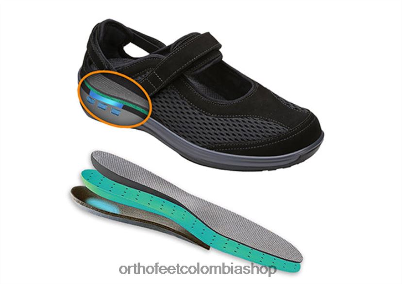 negro Orthofeet R48066107 mujer correa de talón sanibel zapatos casuales - Image 6