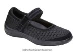 negro Orthofeet R48066110 mujer chattanooga zapatos casuales