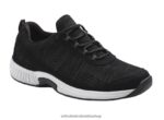 negro Orthofeet R48066128 hombres punto elástico de lava zapatillas