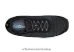 negro Orthofeet R48066128 hombres punto elástico de lava zapatillas - Image 5