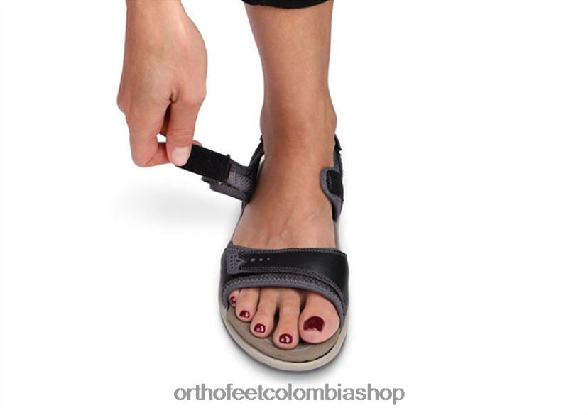 negro Orthofeet R4806616 mujer correa bidireccional malibu sandalias - Image 3