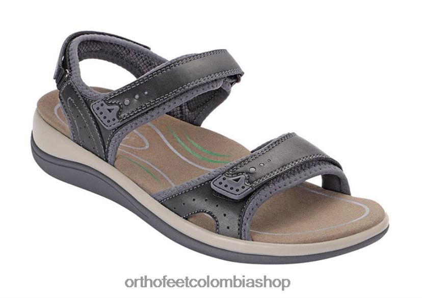 negro Orthofeet R4806616 mujer correa bidireccional malibu sandalias - Image 1