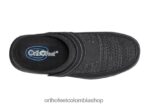 negro Orthofeet R48066177 hombres tejido elástico hudson zapatillas - Image 4