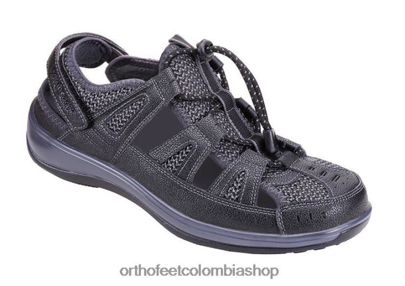 negro Orthofeet R4806637 mujer correa de talón verona sandalias - Image 1