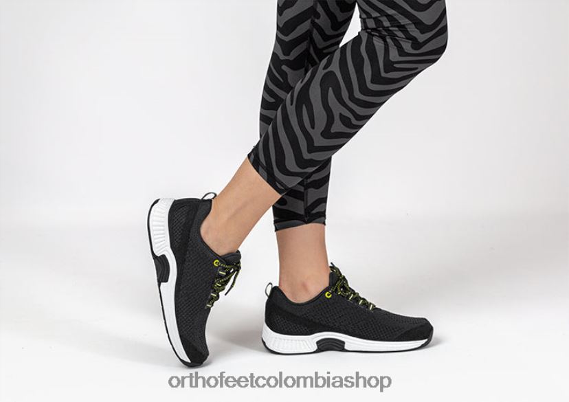 negro Orthofeet R4806649 mujer punto coralino elástico zapatillas - Image 2