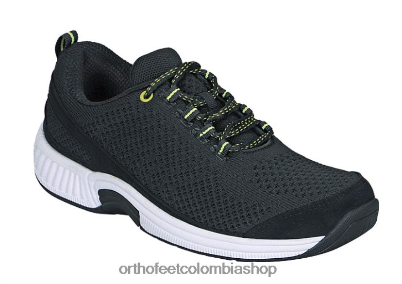 negro Orthofeet R4806649 mujer punto coralino elástico zapatillas - Image 1