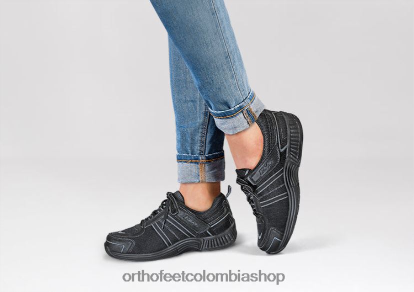 negro Orthofeet R4806666 mujer tahoe sin corbata zapatillas - Image 2