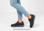 negro Orthofeet R4806692 mujer punto elástico elba zapatos casuales - Image 2