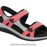 rojo Orthofeet R480662 mujer Venecia sandalias