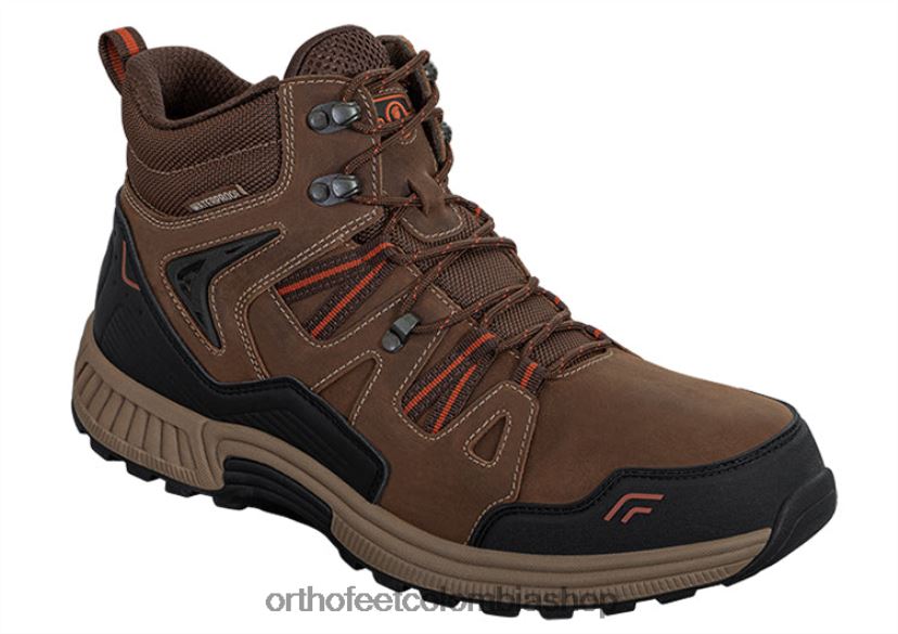 marrón Orthofeet R48066150 hombres Ridgewood zapatos de senderismo