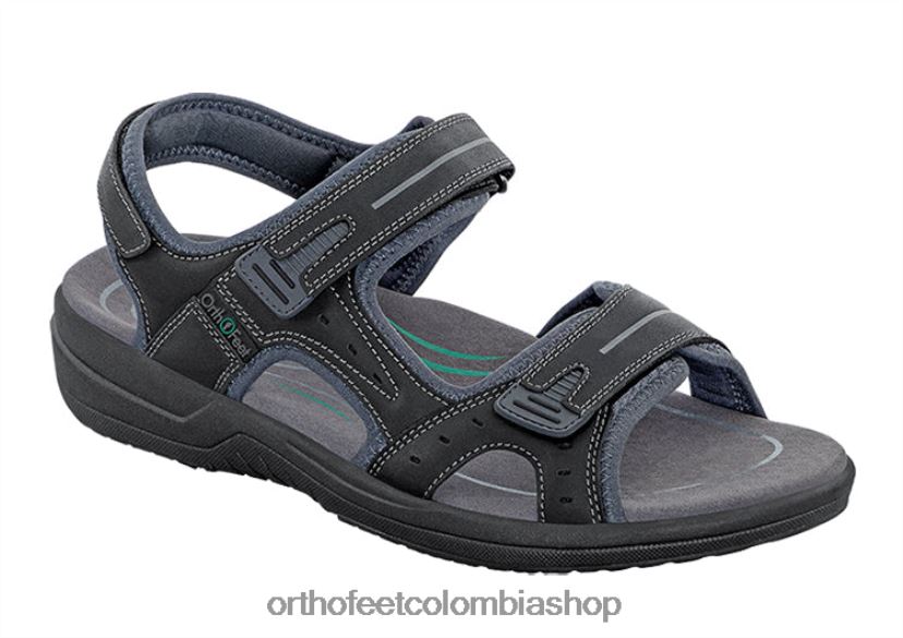 negro Orthofeet R48066120 hombres Geminis sandalias