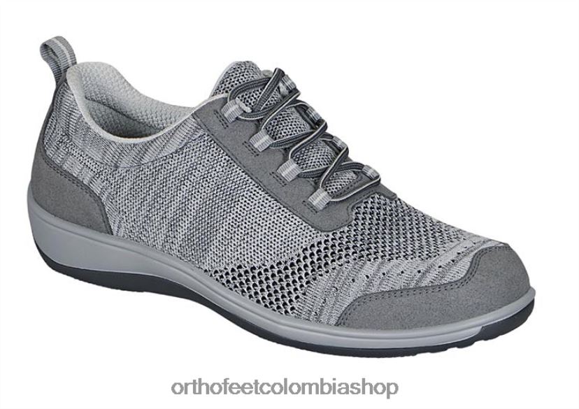 gris Orthofeet R48066102 mujer punto elástico palma zapatos casuales