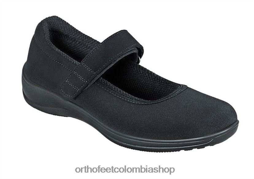 negro Orthofeet R48066111 mujer tramo de springfield zapatos casuales
