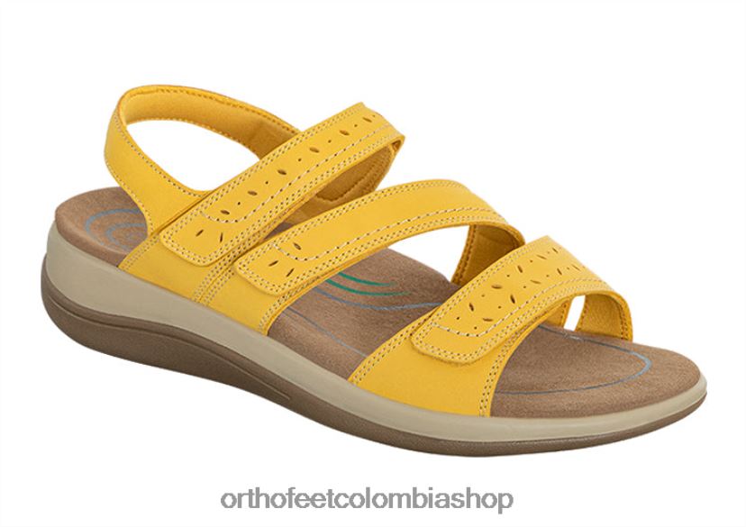 amarillo Orthofeet R4806613 mujer correa bidireccional naxos sandalias