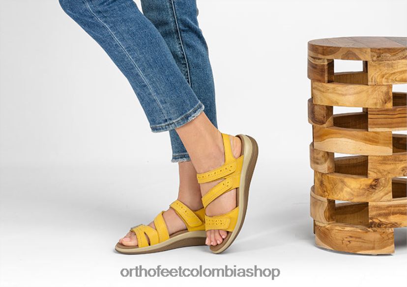 amarillo Orthofeet R4806613 mujer correa bidireccional naxos sandalias