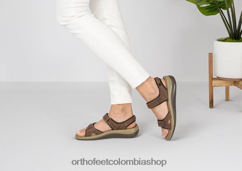 marrón Orthofeet R4806619 mujer correa bidireccional malibu sandalias