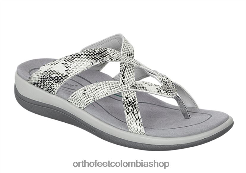 serpiente blanca Orthofeet R4806628 mujer clio sandalias