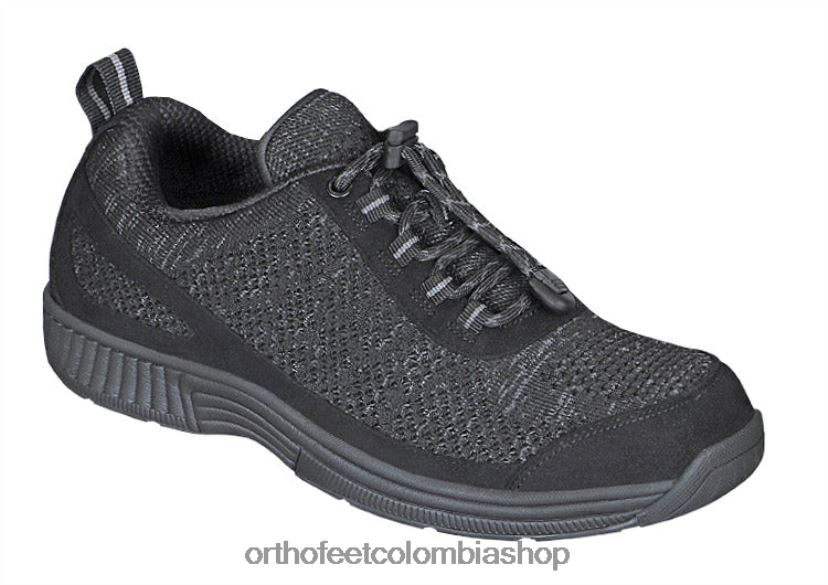encaje coral sin anudar negro Orthofeet R4806650 mujer encaje coral sin anudar zapatillas